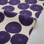 Japanese cotton print - Lightweight Canvas by Muddy Works - Ivory and Grape