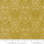 Gingiber - Imaginary Flowers - Flower Lines Damask - Golden