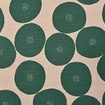 Japanese cotton print - Lightweight Canvas by Muddy Works - Taupe and Bottle Green