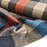 British Wool - Large Check - Turq / Blue