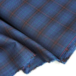 Fine Wool Check Suiting - Royal/Cherry - No. 30