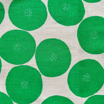 Japanese cotton print - Lightweight Canvas by Muddy Works - Ivory and Kelly Green